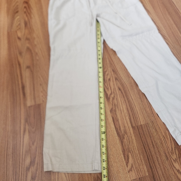 C est 1946 Women’s Linen Blend High Rise Straight Wide Leg Pants Lounge Size L - Picture 8 of 16